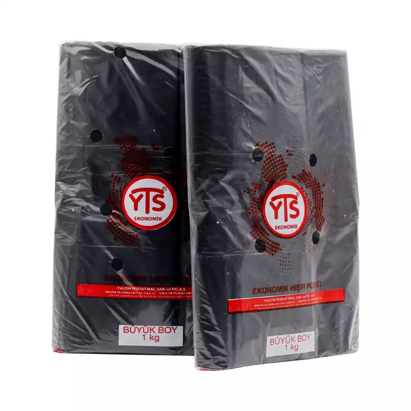 YTS Siyah Atlet Poşet Büyük Boy 30x60 Hışır Poşet - YTS (1)